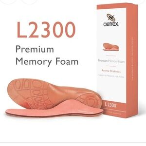 Aetrex L2300 Women's Memory Foam Insoles  Size 8 New